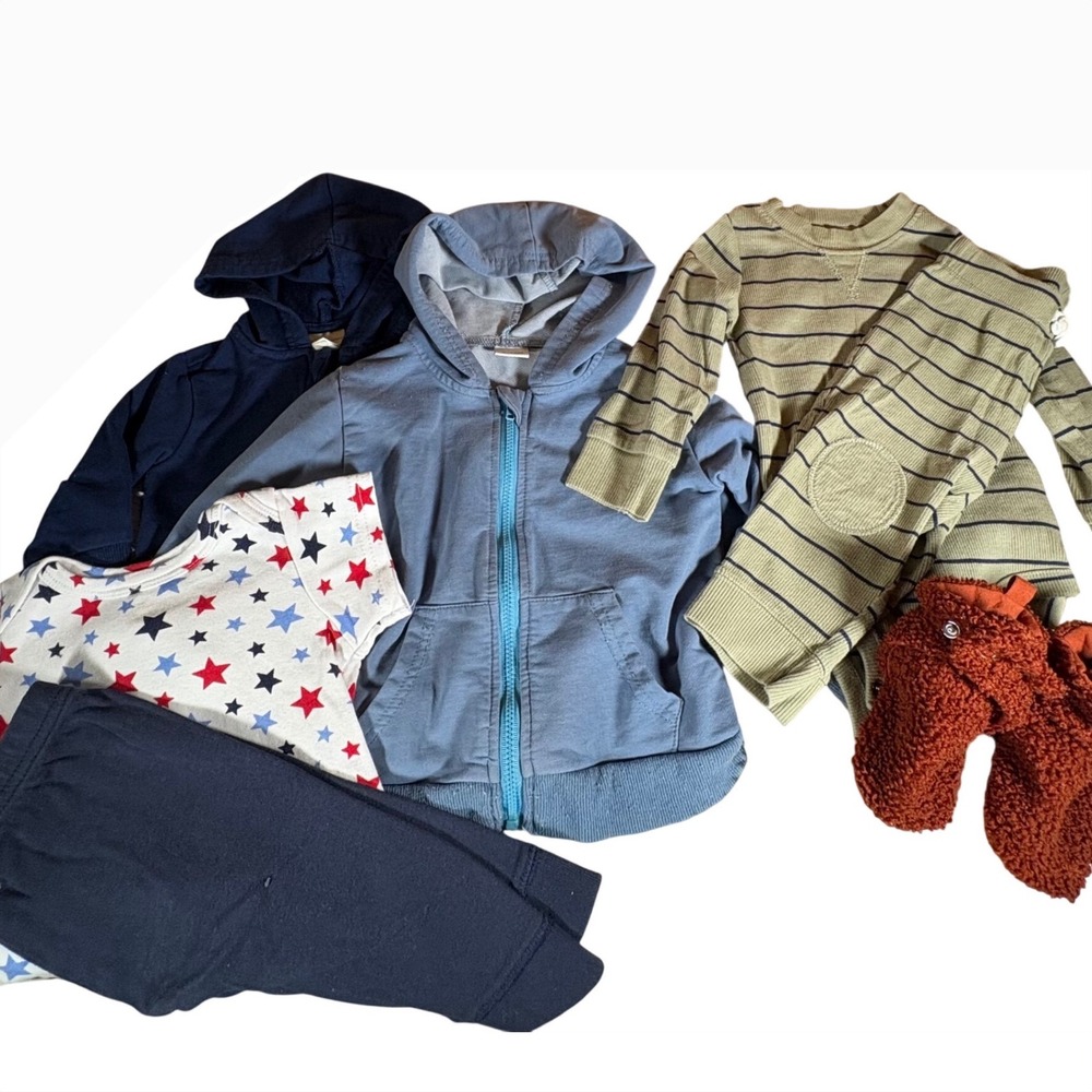 Baby Boy Clothes Lot Carter's First Impressions Hoodies Bodysuits Booties 6-12M